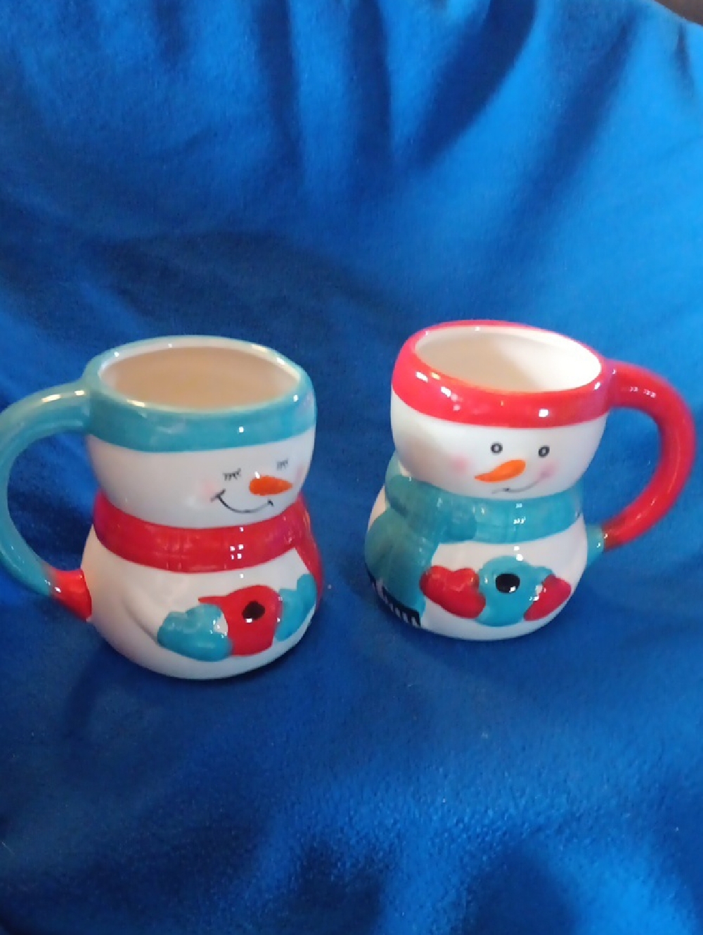Bay Island White Ceramic Mug with Red and Aqua Accents